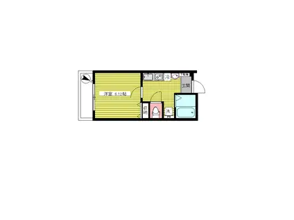 アドバンス(1K/1階)の間取り写真