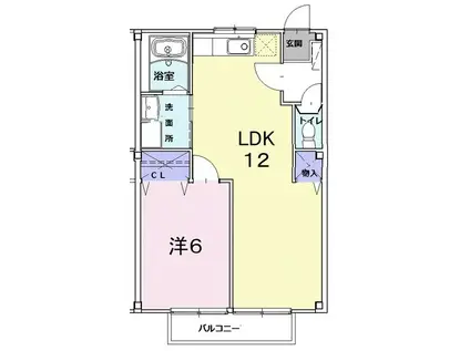 コンフォールUEMATSU-II(1LDK/2階)の間取り写真