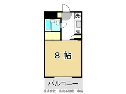 コーポZEN(1K/2階)の間取り写真