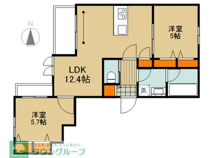 ヘーベルメゾン西葛西 E(2LDK/3階)の間取り写真