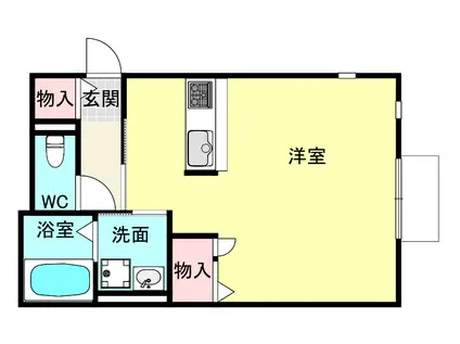 フレンズ上ヶ原(ワンルーム/1階)の間取り写真