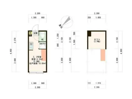 サニーデイズ和泉(ワンルーム/2階)の間取り写真