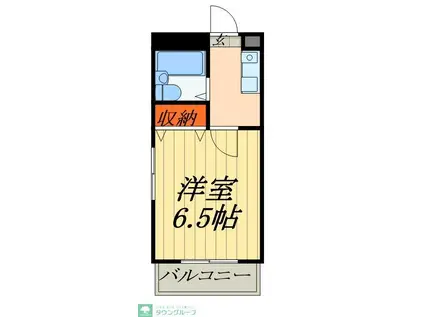 リファレンス草加八幡町(ワンルーム/2階)の間取り写真