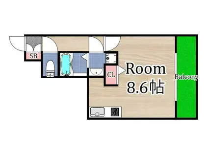 クレアート大阪イースト G4(1K/4階)の間取り写真