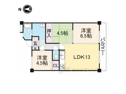 グランドパレス新大宮(3LDK/5階)の間取り写真