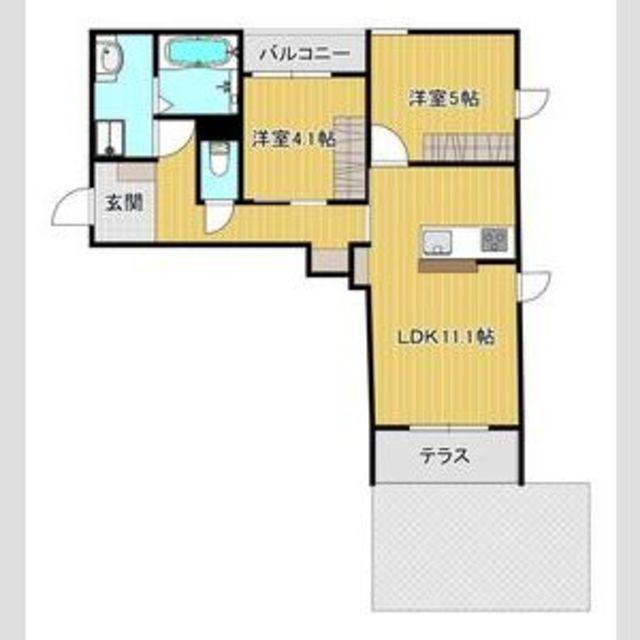 メゾン紬(2LDK/2階)の間取り写真