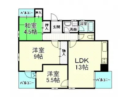 パレデアルシオン(3LDK/3階)の間取り写真