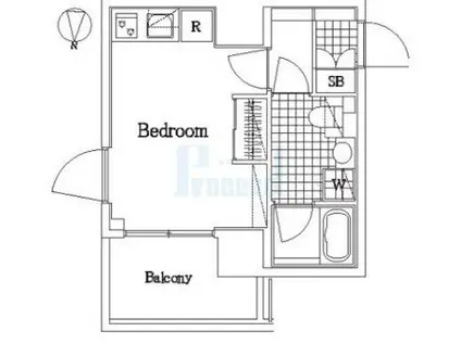 ザ・レジデンス・オブ・トーキョーJY10(ワンルーム/2階)の間取り写真