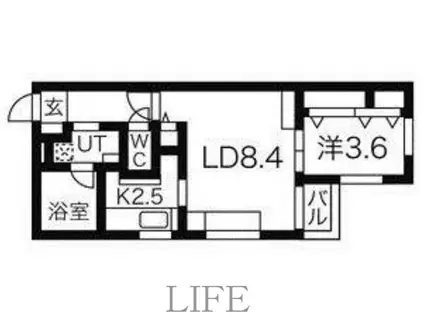 3RD IMPACT(1LDK/4階)の間取り写真