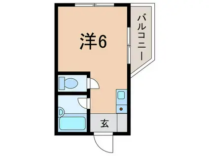 リトル六甲(ワンルーム/4階)の間取り写真