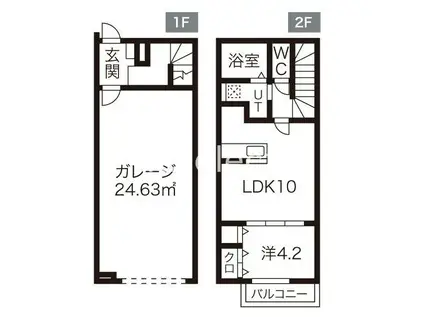 メゾン・ド・ケイ II(1LDK/1階)の間取り写真