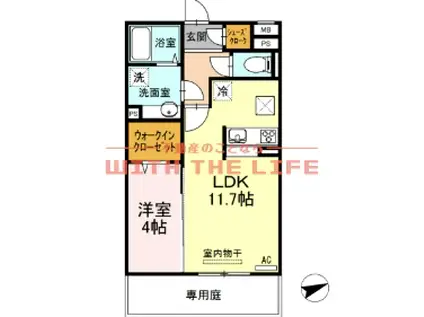 フロレゾン(1LDK/1階)の間取り写真