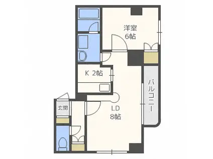 ブリッジひばりが丘(1LDK/8階)の間取り写真