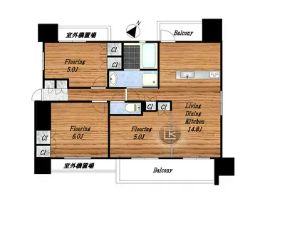 クリオ西小山(3LDK/7階)の間取り写真
