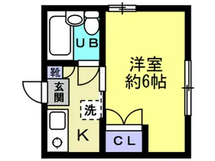 コーポハピネス(1K/1階)の間取り写真