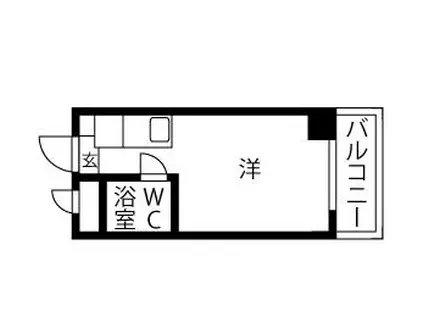 プレスイン南本山(ワンルーム/4階)の間取り写真