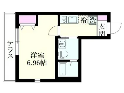 NSGATE扇大橋(1K/1階)の間取り写真