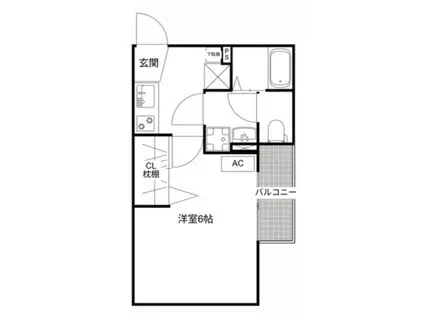 MQUARTO朝霞(1K/3階)の間取り写真