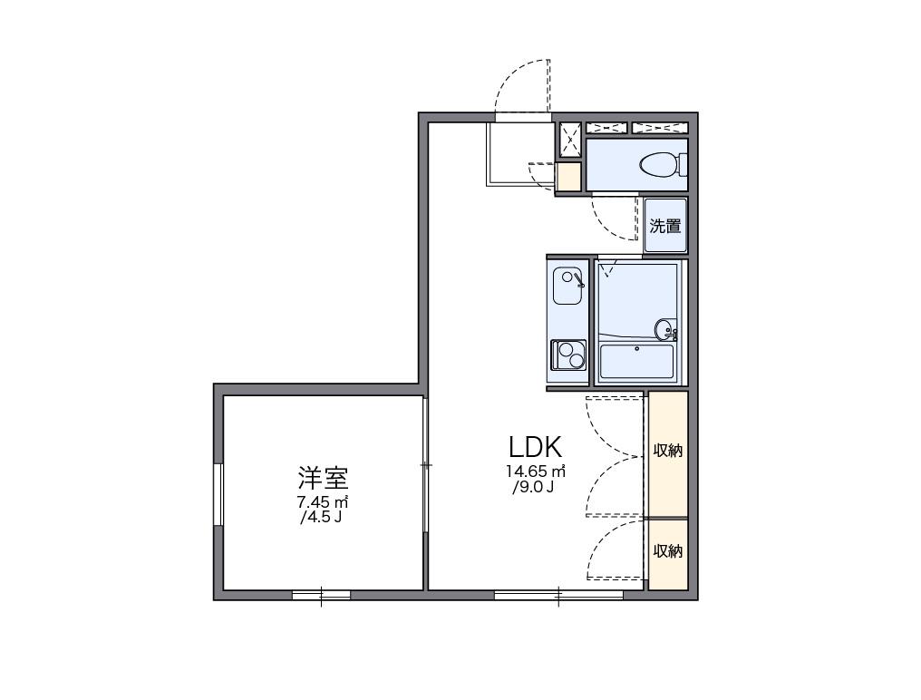 レオパレスNISHIKAWA(1LDK/1階)の間取り写真