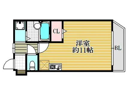 サンピア21(ワンルーム/2階)の間取り写真