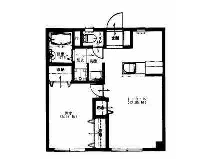 パシフィック湘南(1LDK/2階)の間取り写真