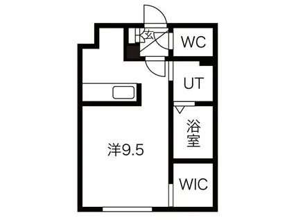 LAULEA学園前(1K/3階)の間取り写真