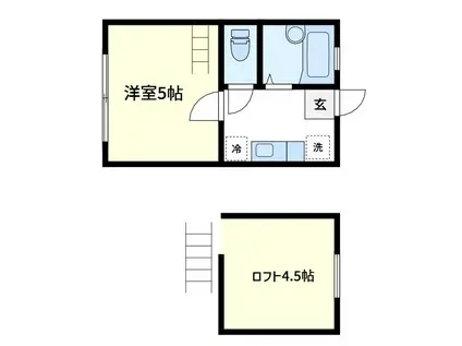 セードルエイキ(1K/1階)の間取り写真