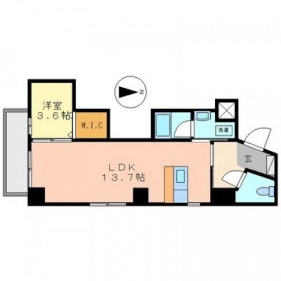 アーバンパレス医大前(1LDK/6階)の間取り写真