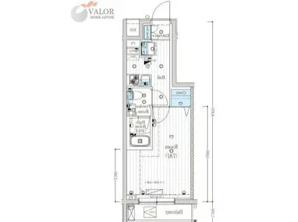 MAXIV新川崎(1K/2階)の間取り写真
