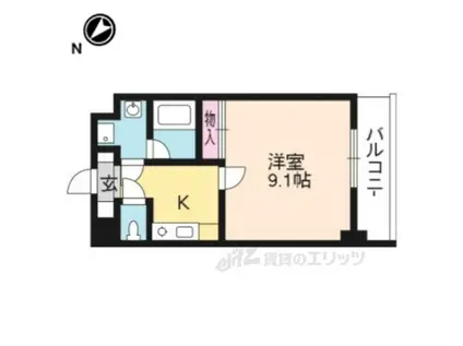 エンゼルプラザ瀬田駅前(1K/2階)の間取り写真