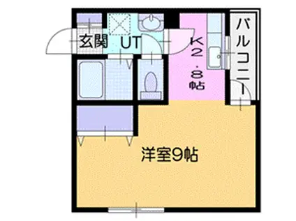 クレアコートひばりが丘(1K/2階)の間取り写真