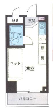 トーショービル(ワンルーム/3階)の間取り写真
