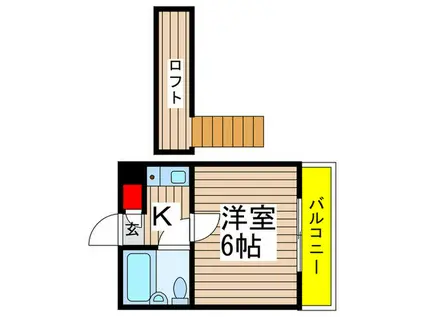ジュネパレス八千代第14(1K/1階)の間取り写真