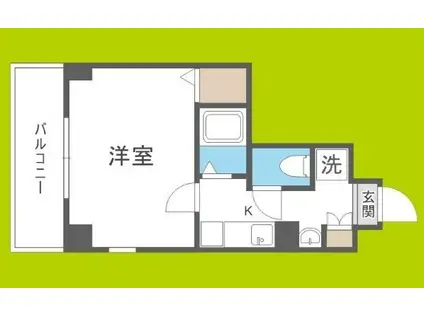 Mプラザ住吉公園弐番館(1K/9階)の間取り写真