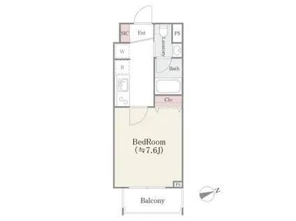 LEMURIA浅草(1K/7階)の間取り写真