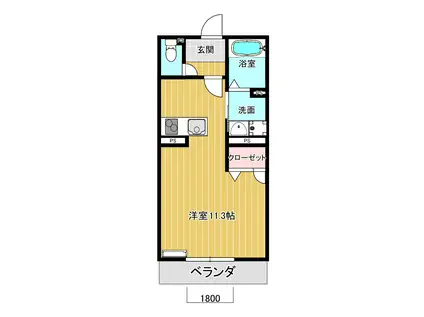 グランドセンティアム殿町(ワンルーム/2階)の間取り写真