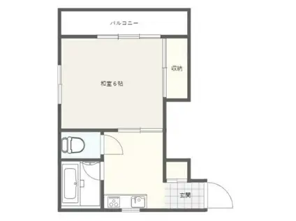 ハイツ佐藤(1K/2階)の間取り写真