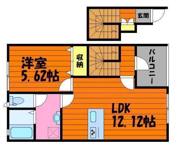 セレーノ(2LDK/2階)の間取り写真
