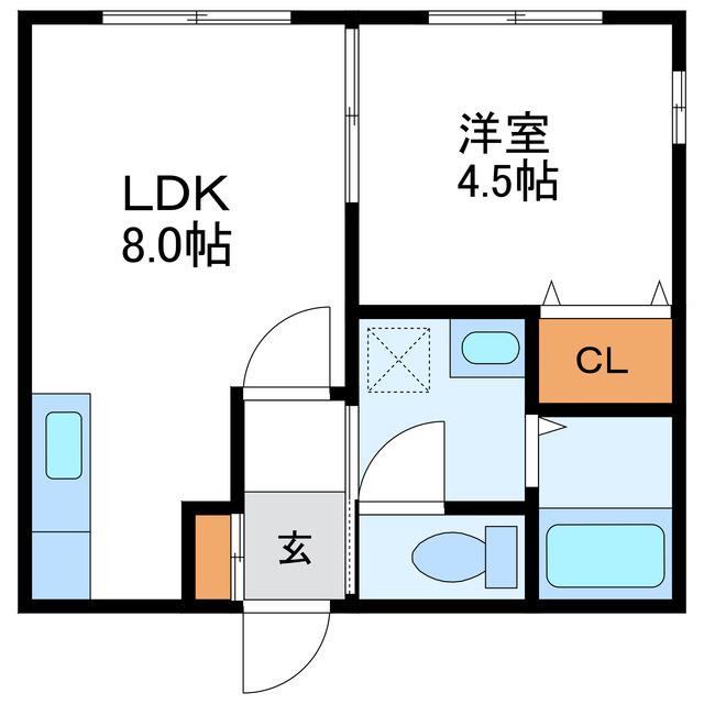 LEE SQUARE 28 リースクエア28(1LDK/3階)の間取り写真
