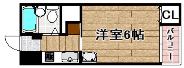 ダイユウレストハウス大畑(1K/4階)の間取り写真