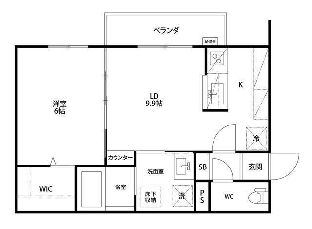 CASA IN COLLINA(1LDK/3階)の間取り写真