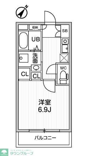 コスモリード人形町(1K/6階)の間取り写真