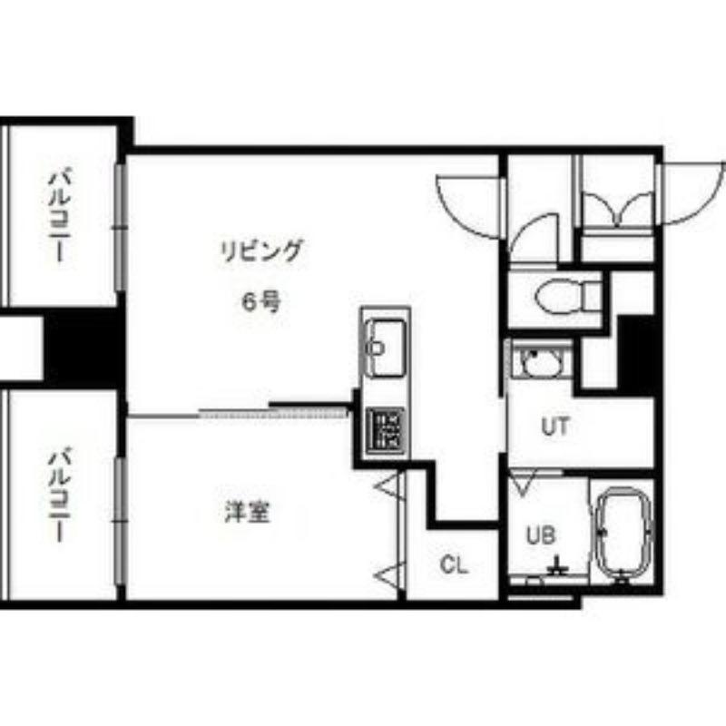 エクレール(1LDK/11階)の間取り写真