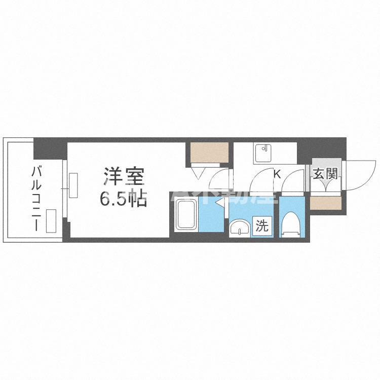 レジュールアッシュ桜宮リバーコート(1K/10階)の間取り写真