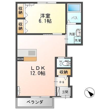 PINE TREE HOUSE(1LDK/1階)の間取り写真