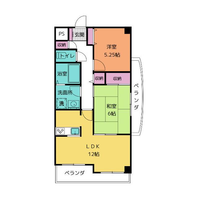 フォーシーズンI(2LDK/3階)の間取り写真