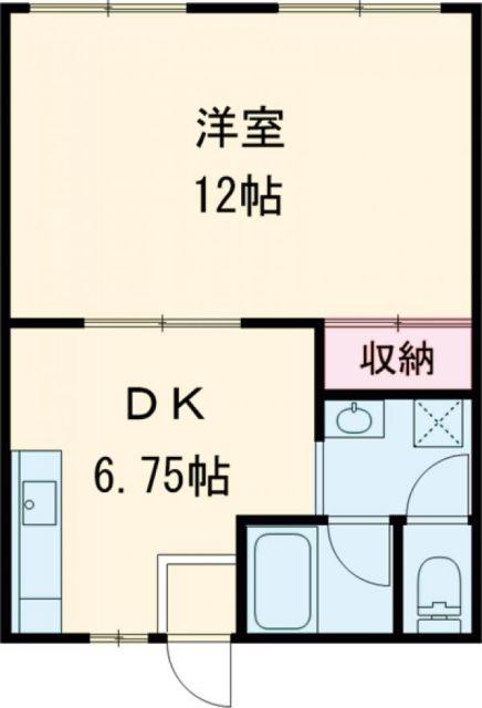 コーポラス田主丸A(1DK/1階)の間取り写真