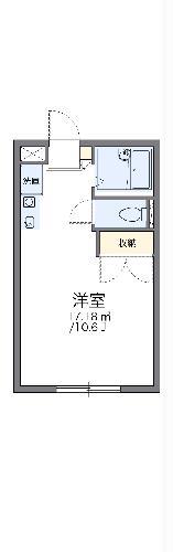 レオパレスウイング近藤(1K/1階)の間取り写真
