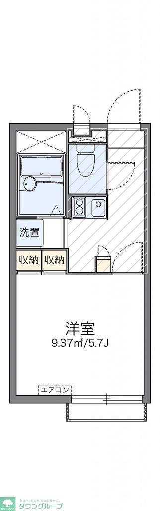 レオパレスマイルド桜町(1K/2階)の間取り写真