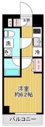 SHOKEN RESIDENCE川崎八丁畷(1K/2階)の間取り写真